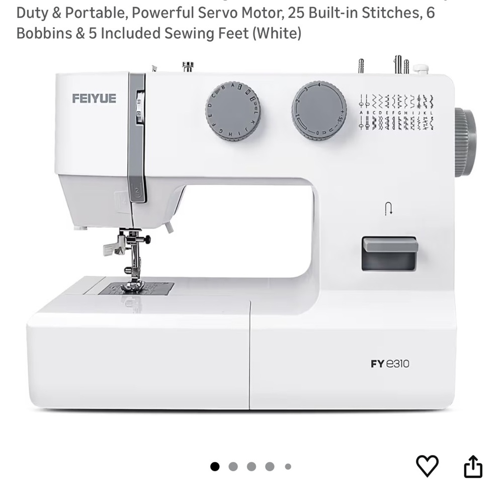 Feiyue White Sewing Machine with Gray Accents